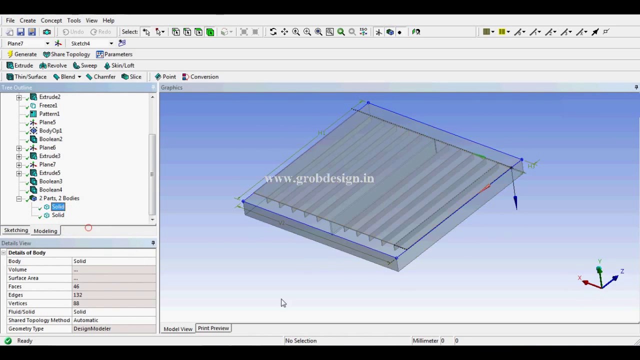 CFD Modeling of Double Pass Solar Air Heater - Part 1(Design Modeler)