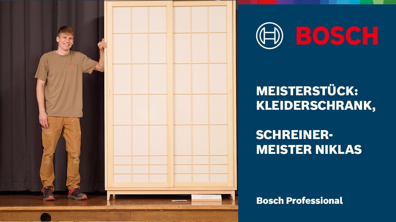 Meisterst&uuml;ck: Kleiderschrank, Schreinermeister Niklas