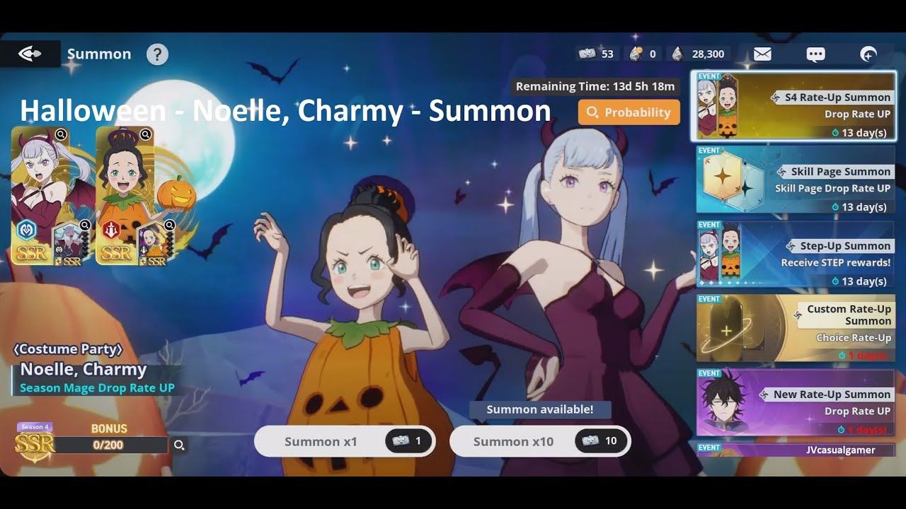BCM - Halloween Noelle and Charmy Summon