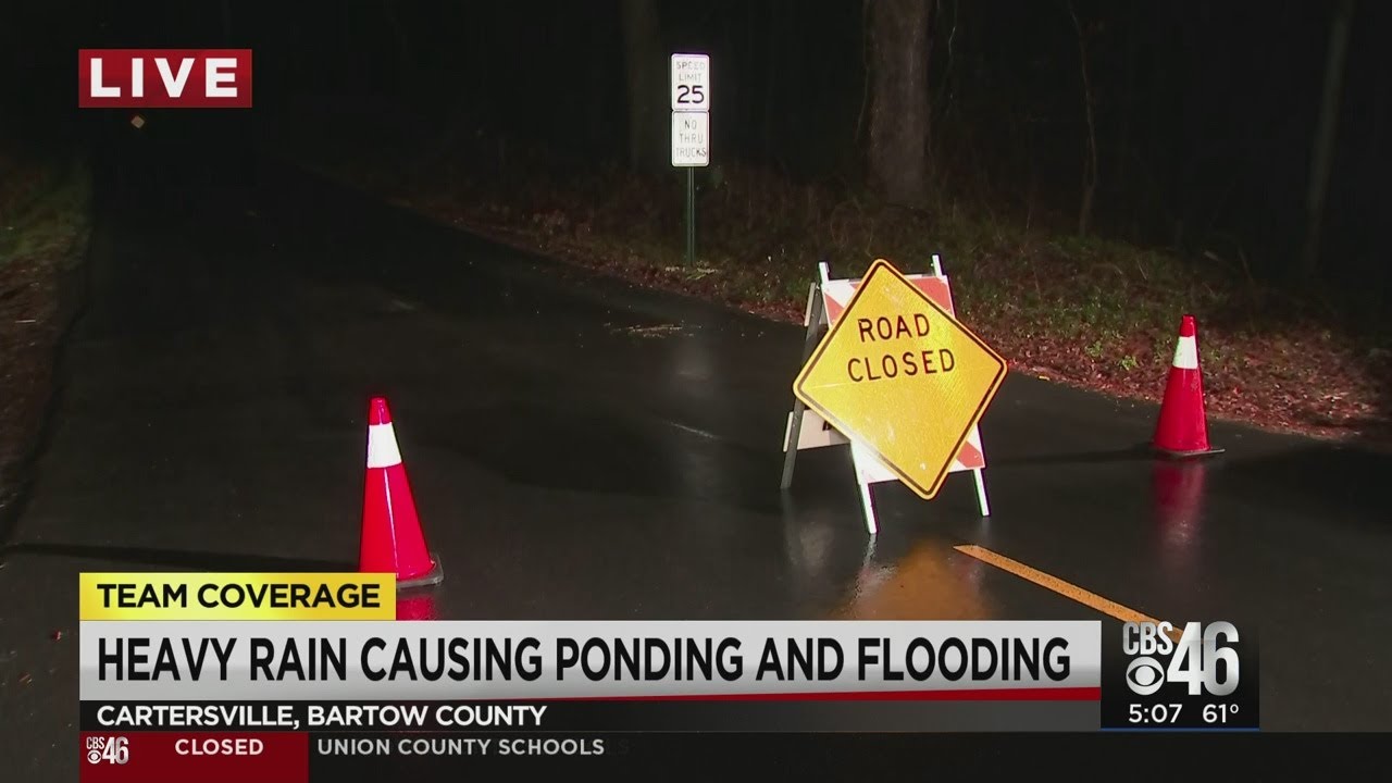 Flooding forces closure of Bartown County roadway