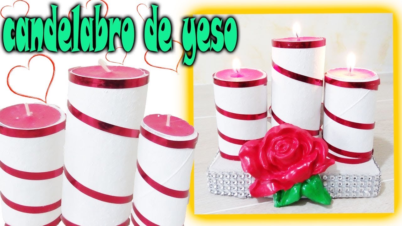 DIY Candelabro de Yeso 🕯️ Fácil y Creativo | Porta Velas para Decorar tu Hogar