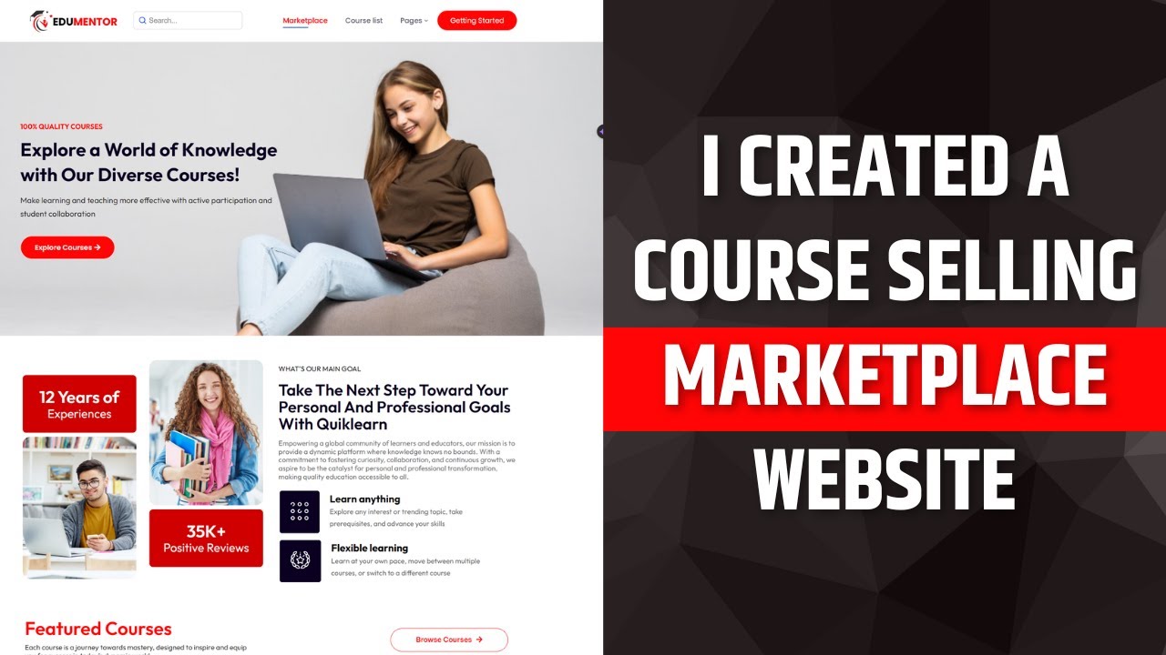 How I Created This Course Selling Marketplace Website | LMS Website tutorial