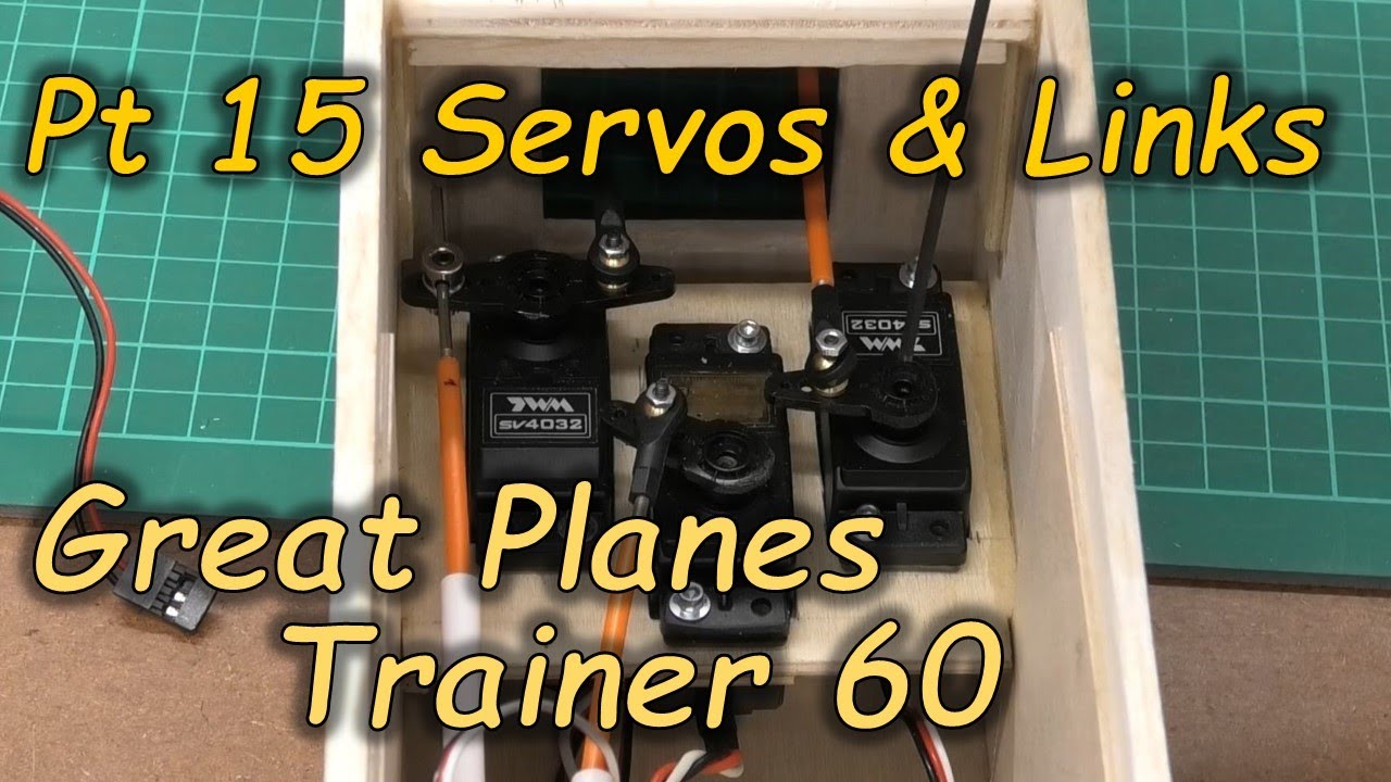 Great Planes Trainer 60: Pt15 Установка сервоприводов и тяг &mdash; Сборка серии &mdash; Радиоуправляемый самолёт из бальзы с размахом крыльев 65 дюймов