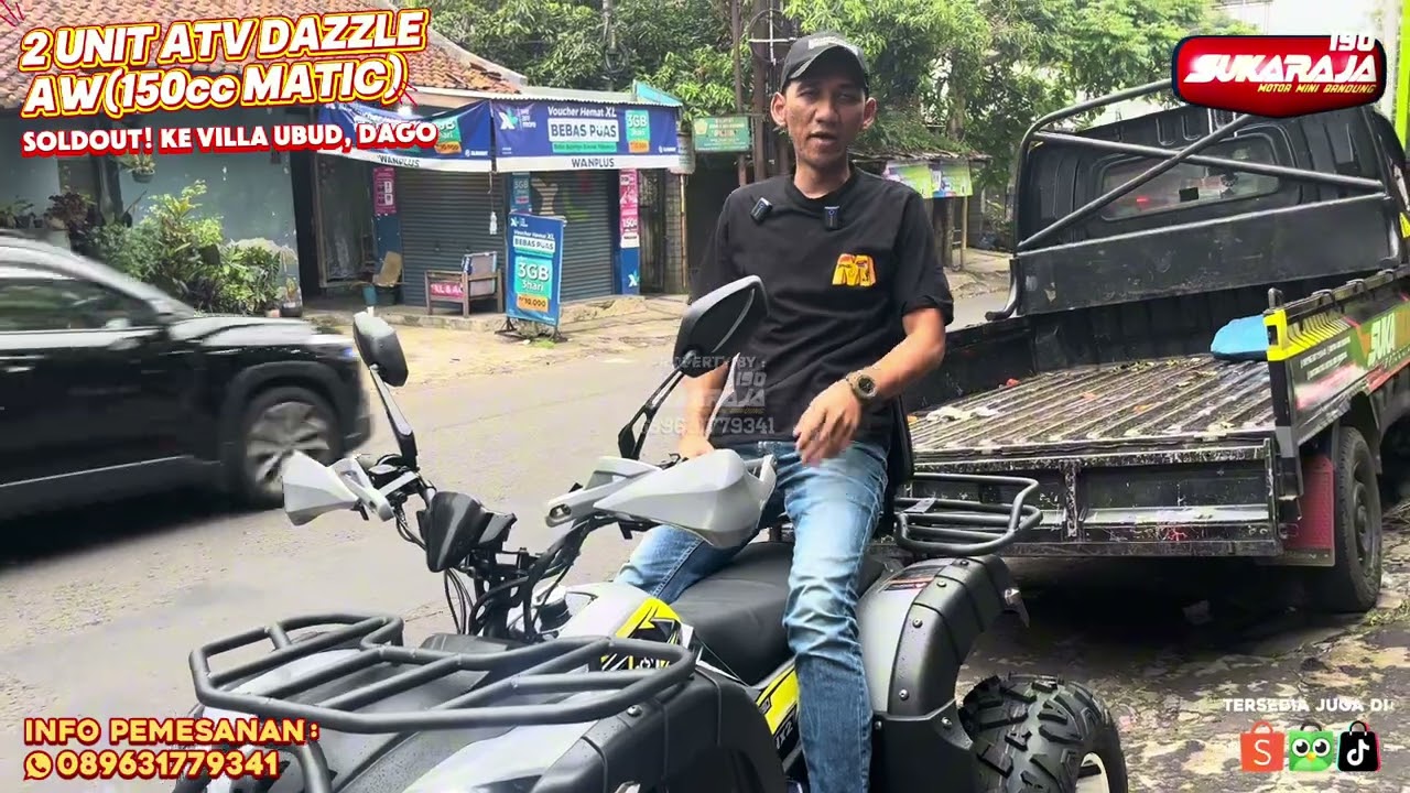 ATV 150CC MATIC TIPE DAZZLE AW KITA KIRIM 2 UNIT KE VILLA UBUD, DAGO #sukarajamotorminibandung 