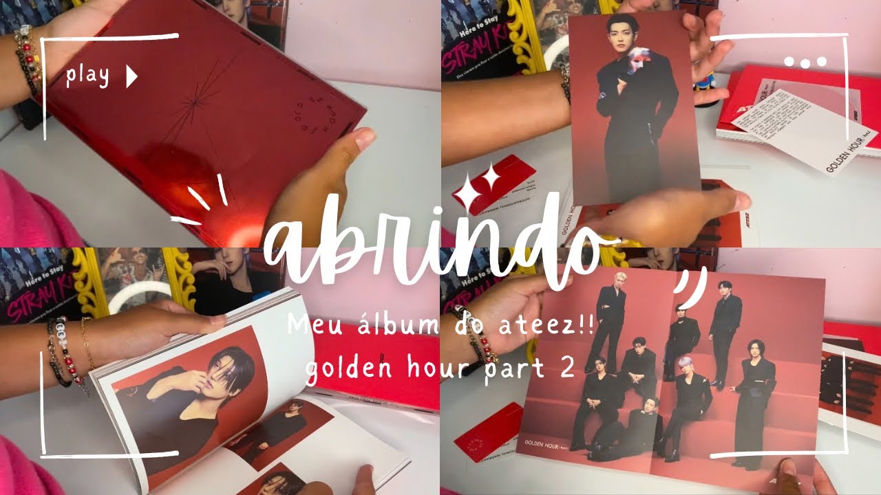 Abrindo meu álbum do ateez golden hour part 2 !!! 
