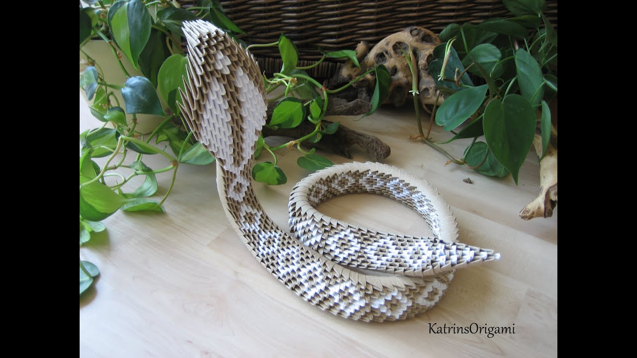 Origami 合 3D King Cobra 合