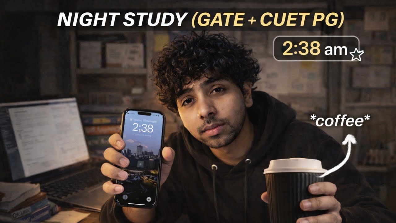 Whole Night Study Session 📚 | Completing Pending Lectures | GATE + CUET PG | Shreyansh 