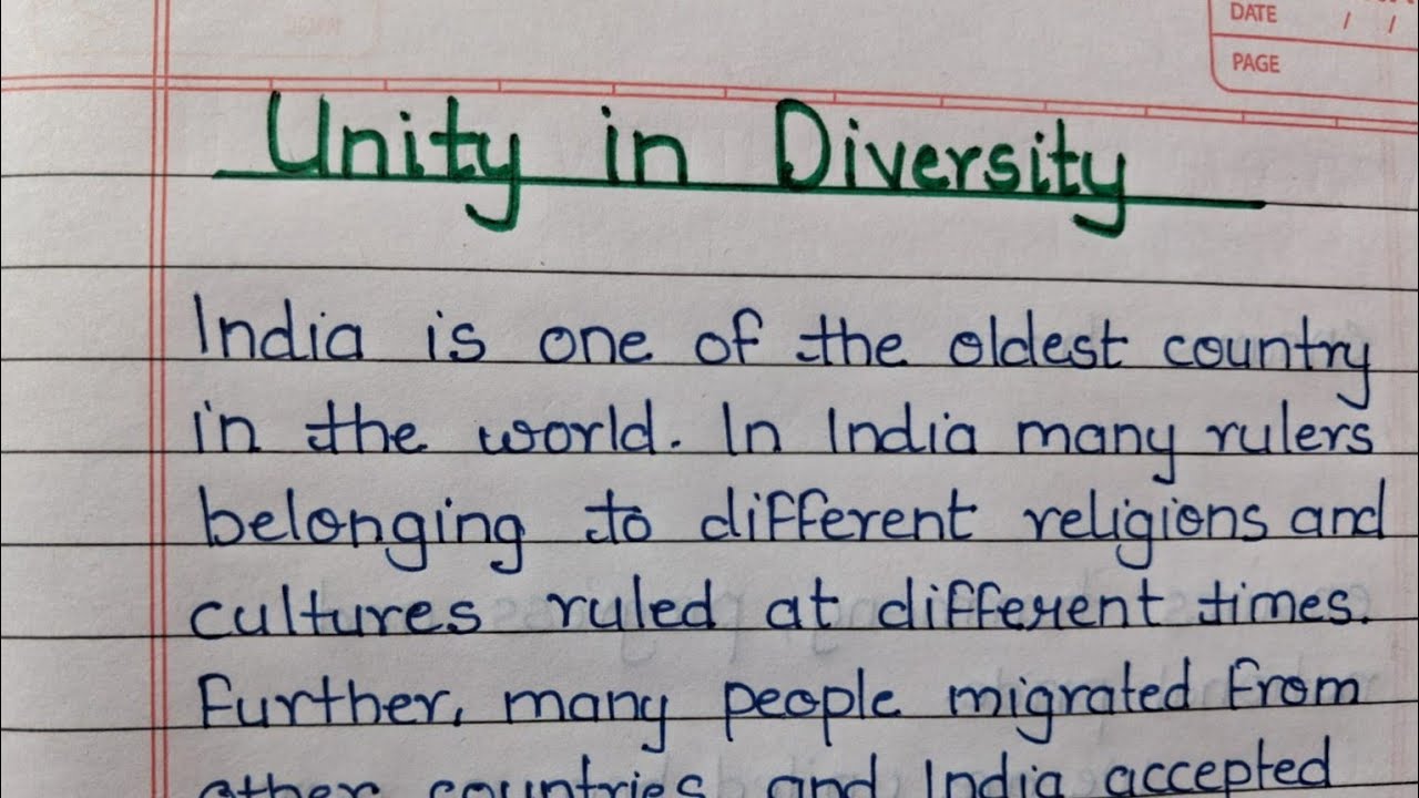 Unity in Diversity essay 250 words | write essay on Unity in Diversity | Unity in Diversity essay 