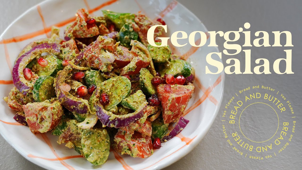 Грузинский салат | Ореховая заправка