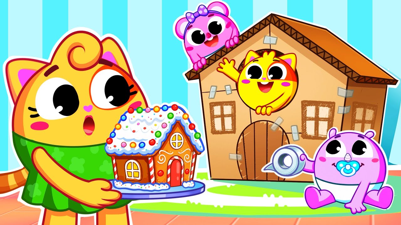 Gingerbread House for Kids 🏠 SUBSCRIBE for Funny Kids Songs & Nursery Rhymes♥️