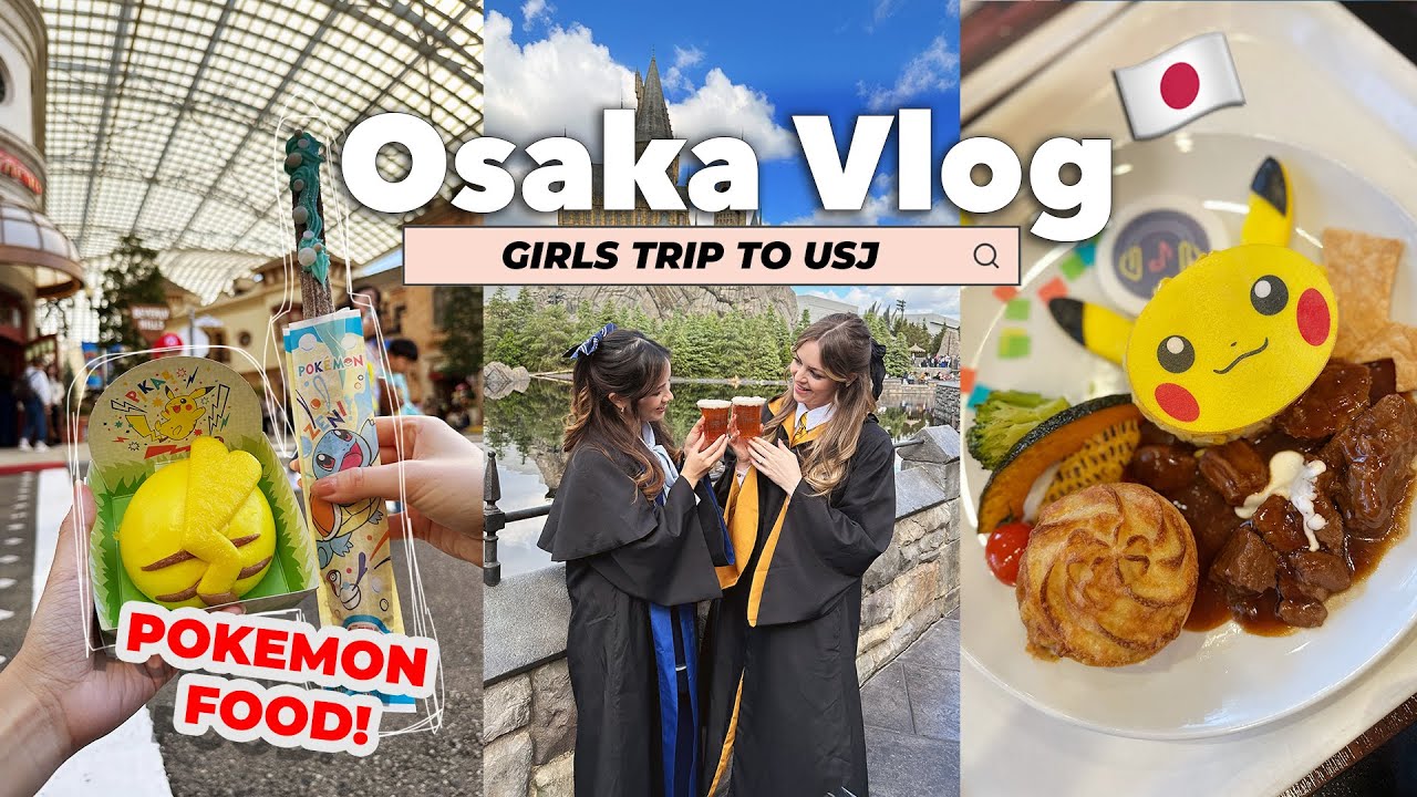 OSAKA VLOG ❤️ Girls Trip ➡️ OSAKA - Eating lots of food @ Universal Studios Japan | Living in Japan