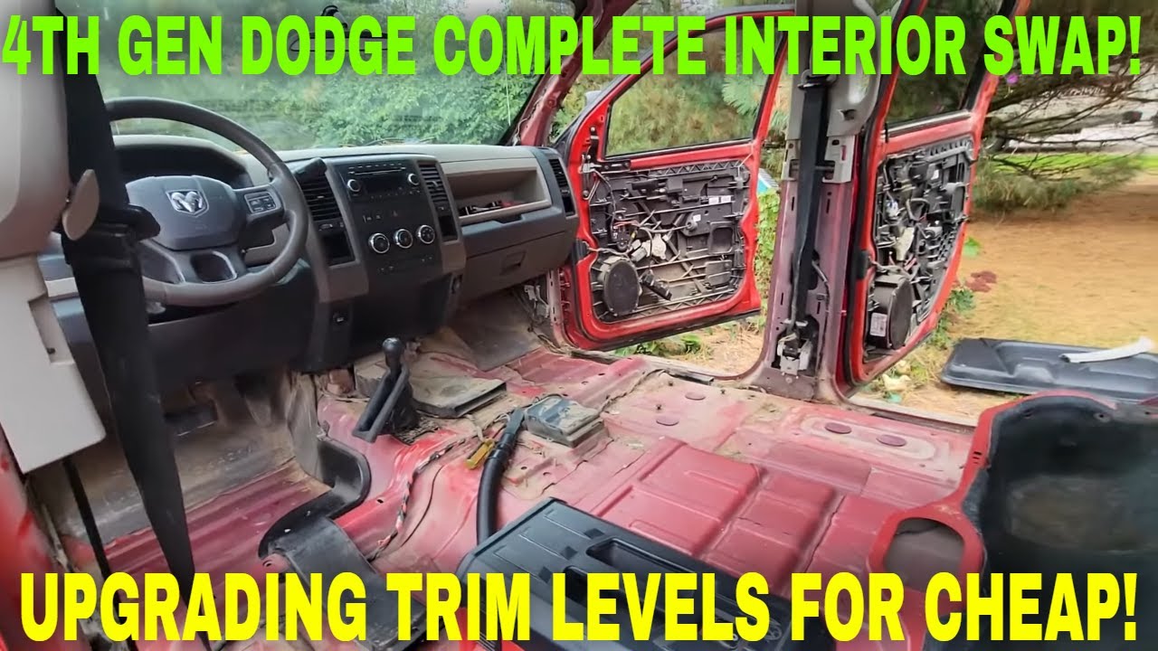 GEN 4 DODGE 3500 INTERIOR SWAP! FROM BASIC VINYL WORK TRUCK TO NICE....WORK TRUCK.