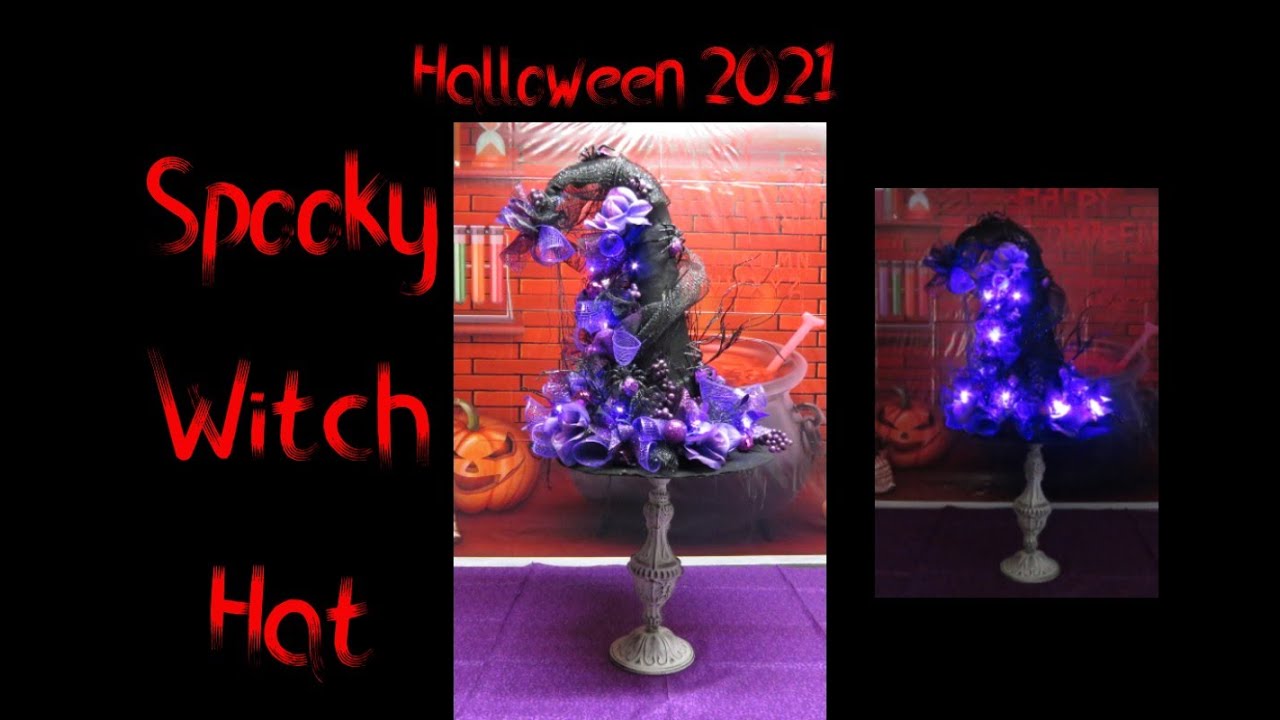 Halloween Spooky Witch's Hat Using Dollar Tree Safety Cone