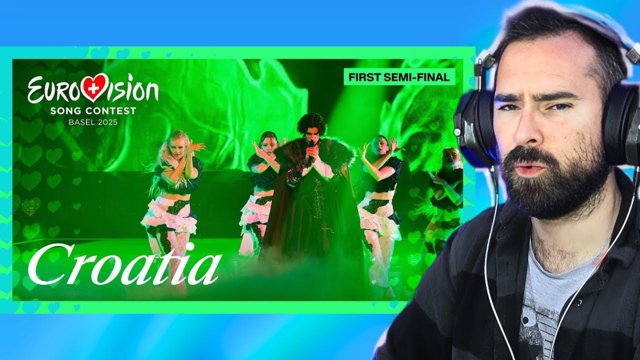 Vocal Coach Reacts - Marko Bošnjak Poison Cake LIVE Croatia ��  First Semi Final  Eurovision 2025