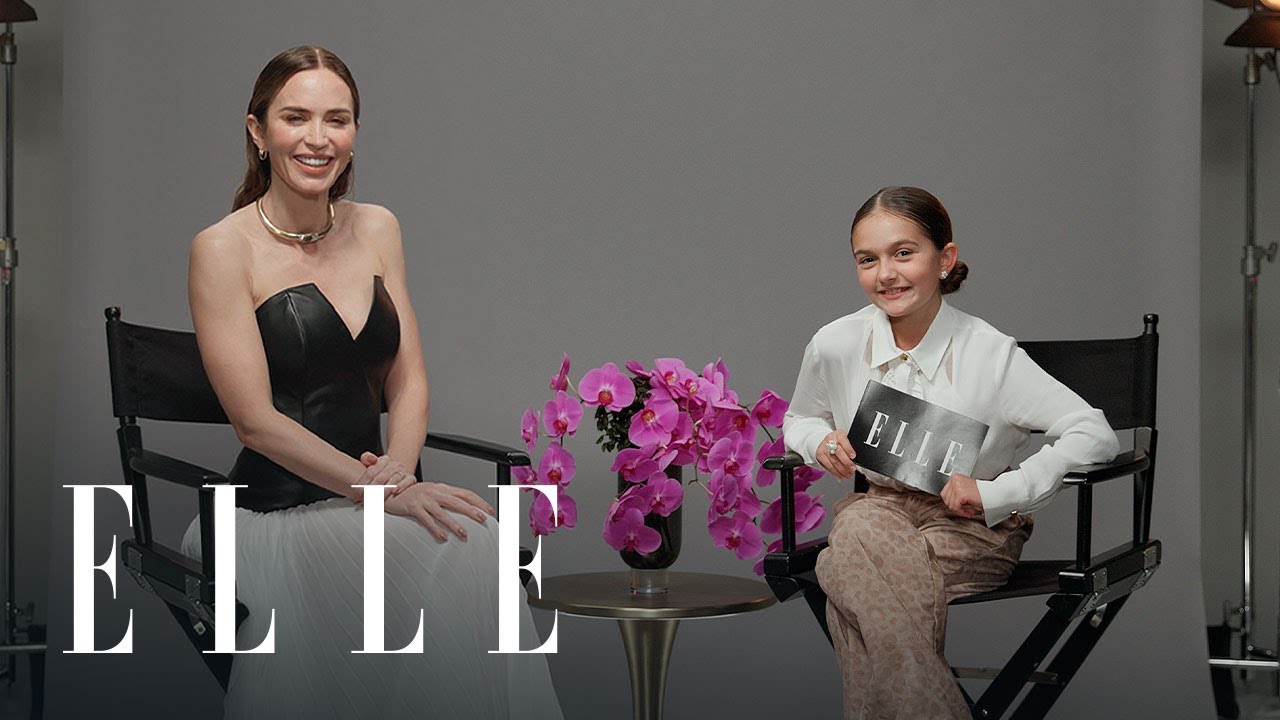 Emily Blunt on Reuniting with Stanley Tucci in 'The Devil Wears Prada 2' | Tiny Talks | ELLE