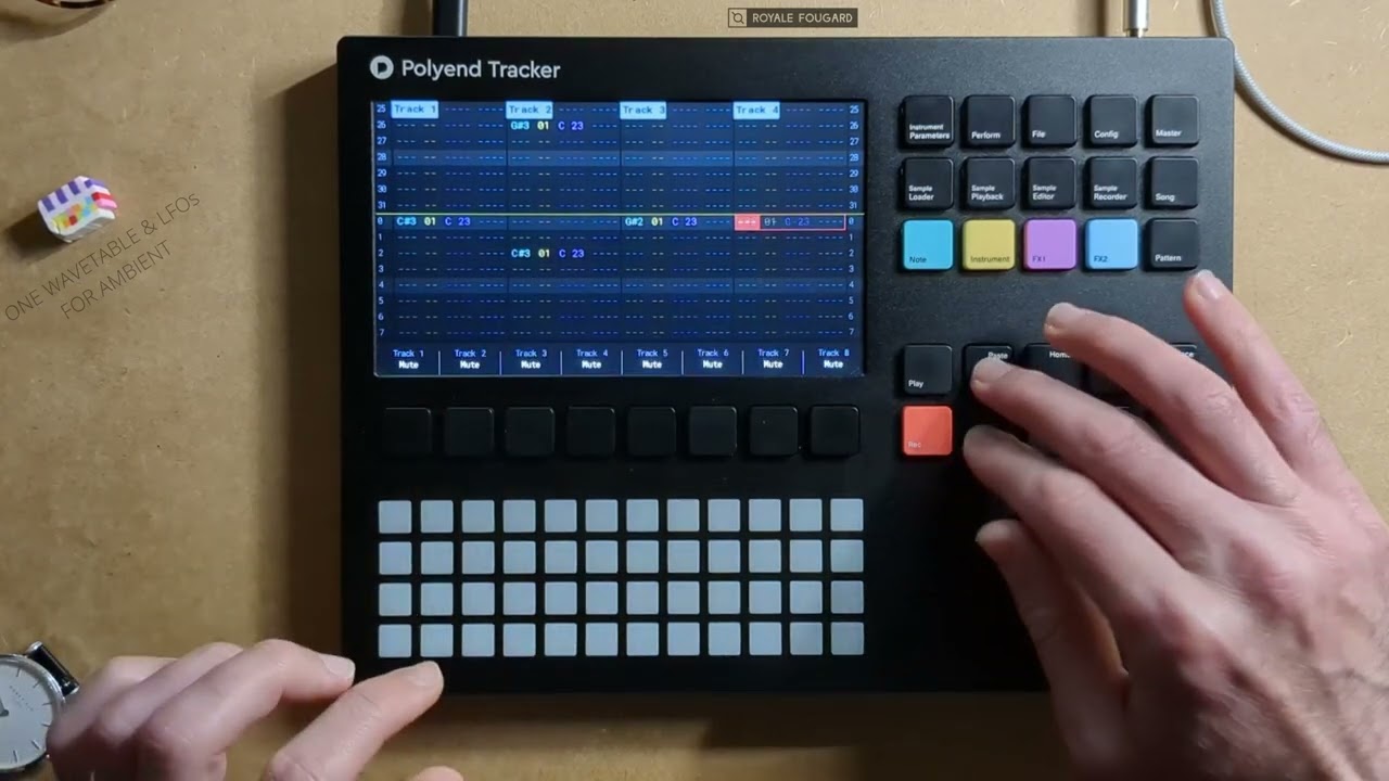 How do I create and play Ambient with one Wavetable & LFOs? - Polyend Tracker