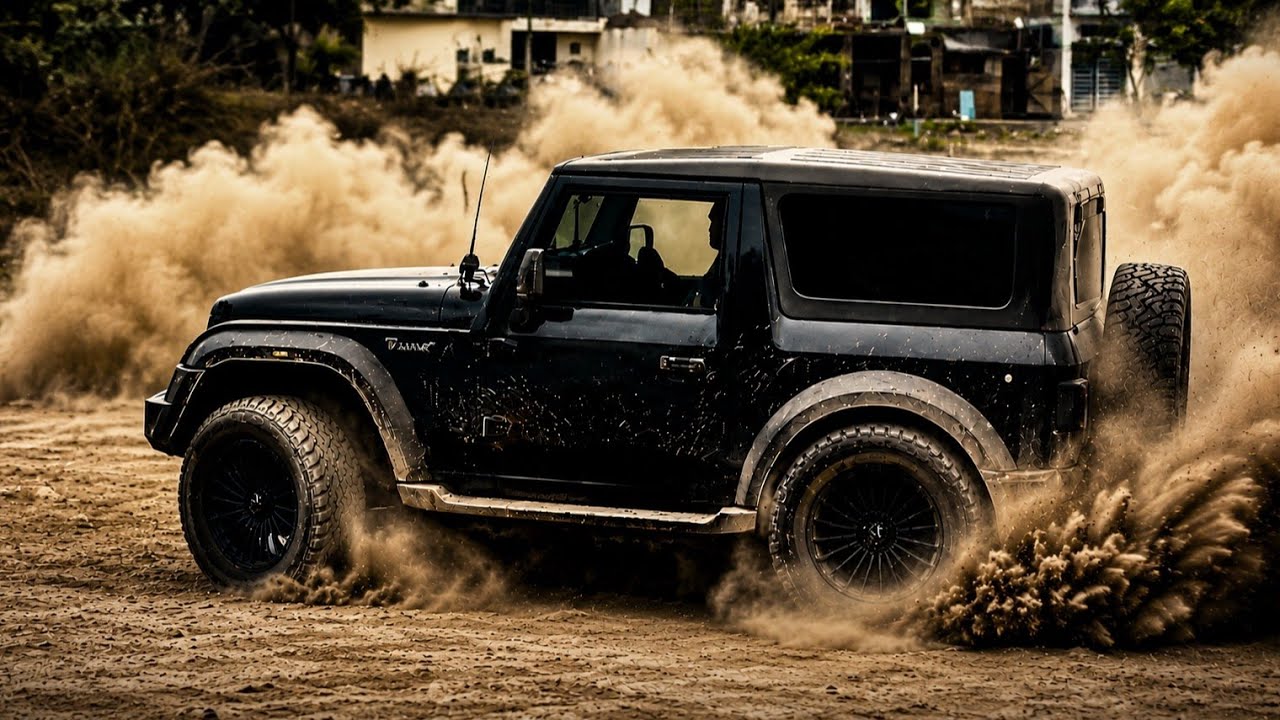 Black Modified Mahindra Thar 😍🔥 Killer Look ||#mahindra #thar #modified  #trendingvideo 