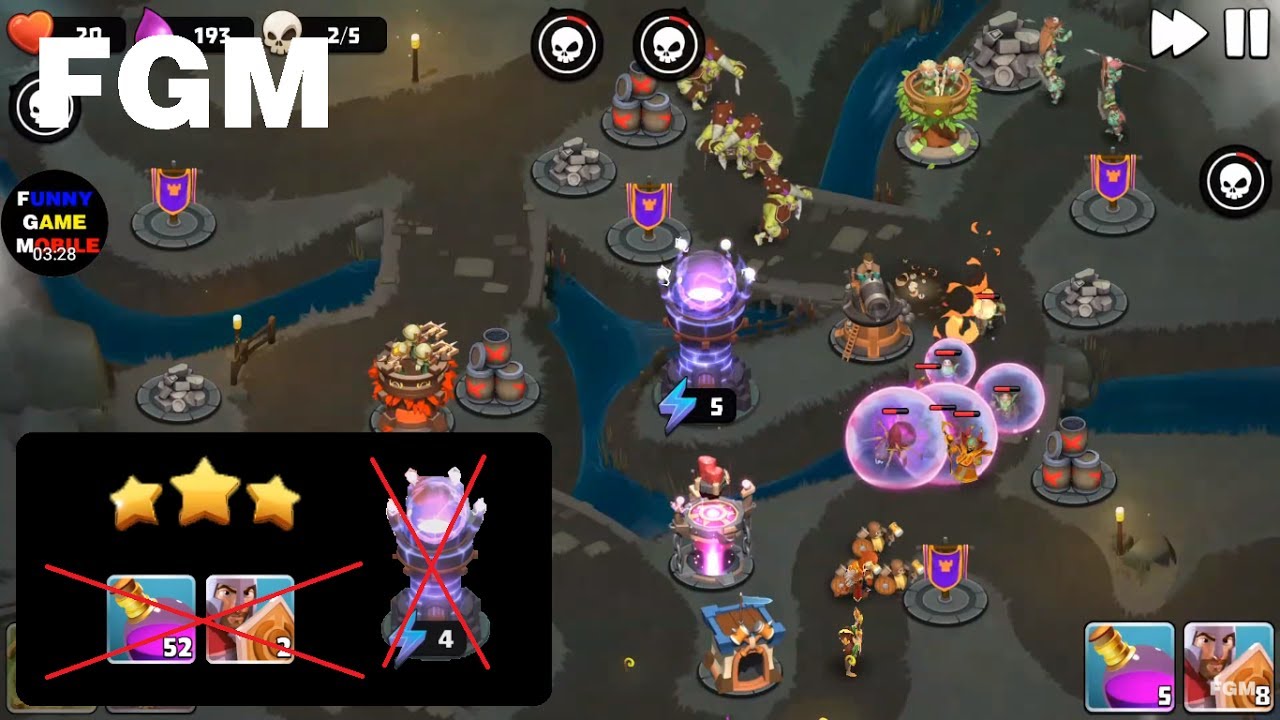 FGM - Castle Creeps TD: Chapter 28 - Level 109, Level 110 ( Without Sentinel )