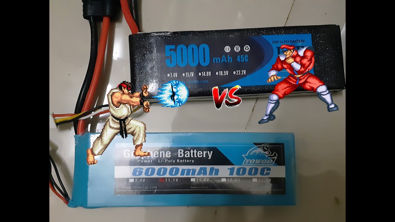 RC Lipo Battery Comparison DXF vs YoWoo IR Test