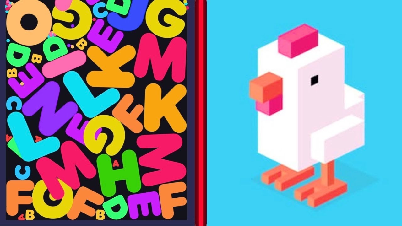 I Like ABC Alphabet Merge Puzzle Words VS Crossy Road 🐓 Gameplay