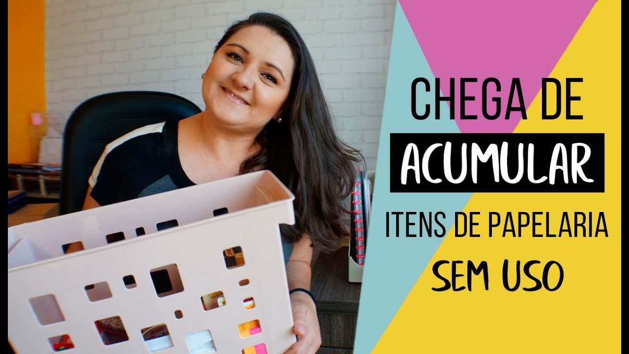 Destralhando os itens de papelaria | #30DiasSemBagunça | Organização é vida | Como organizar