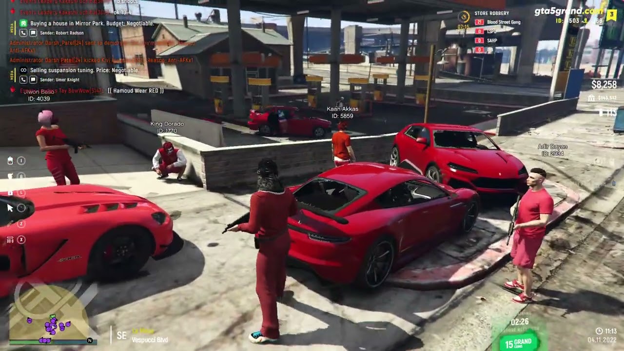 Store robbery in grand RP with Blood gang