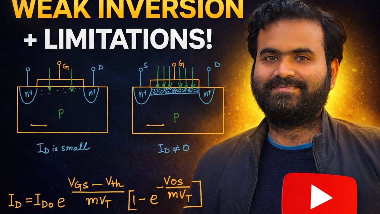 Weak Inversion: Intuition, Non-Zero Drain Current & Practical Limits