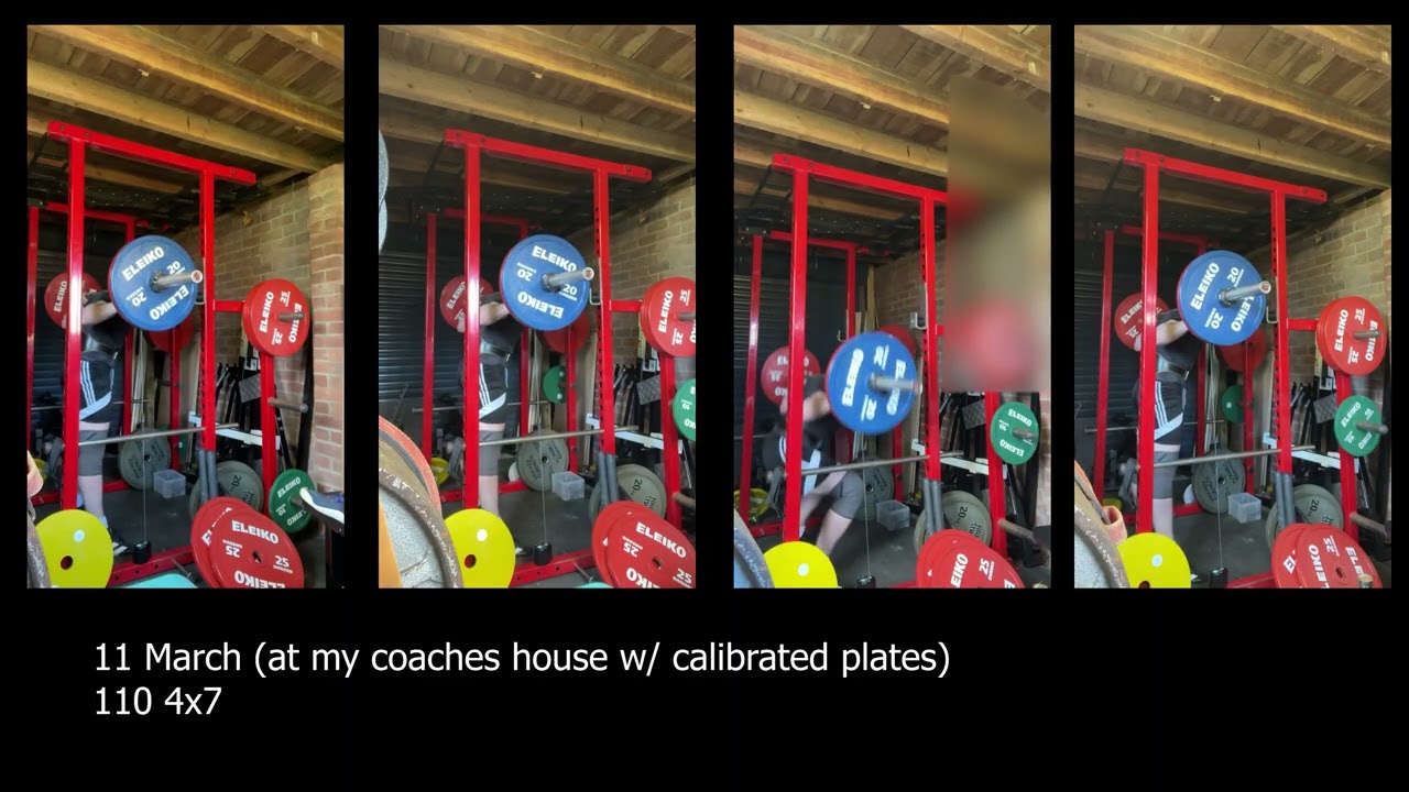 32 minutes of Beginner Powerlifting Squats (Nov 24 to Dec 25)