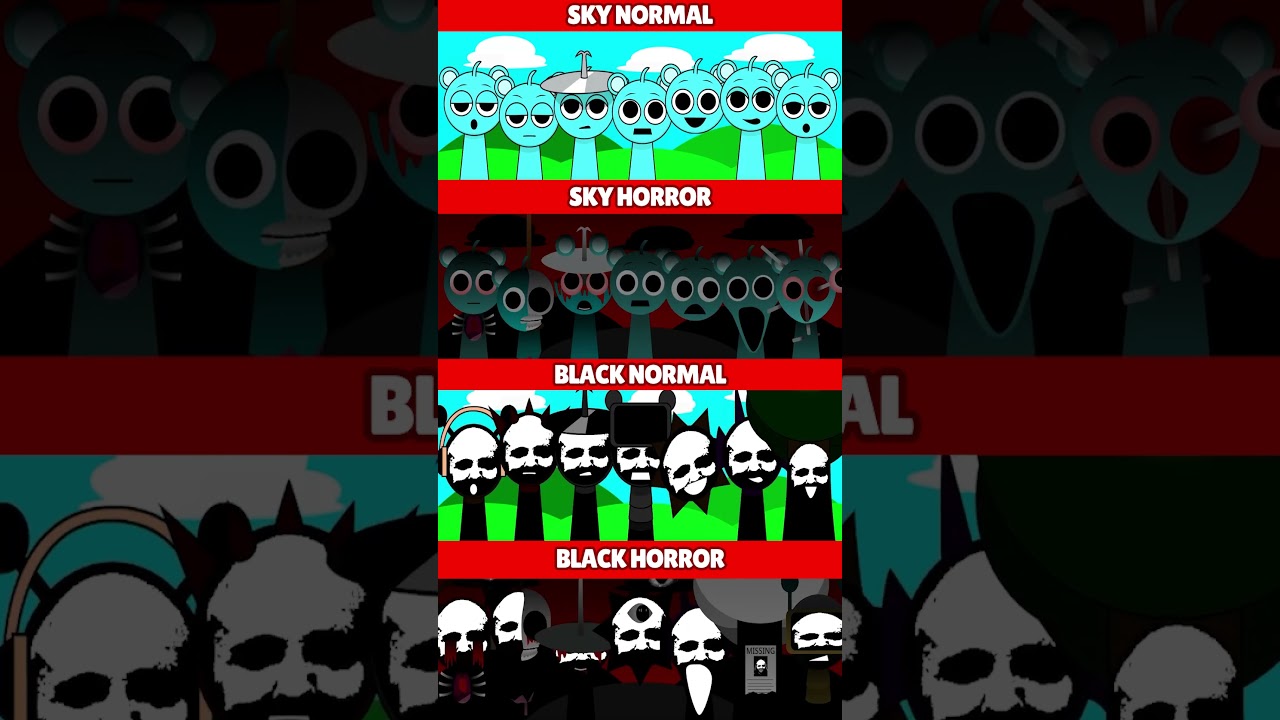 Incredibox Sprunki Sky Normal VS Horror VS Black Normal VS Horror *MIX VERSION*