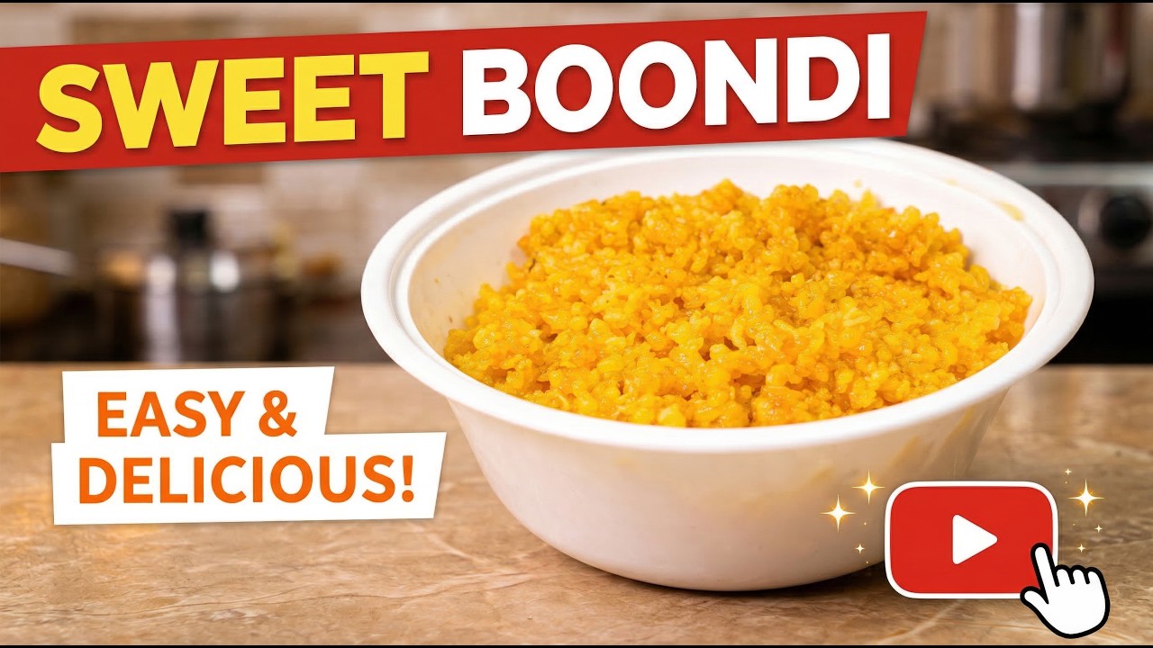Sweet Boondi Recipe | Halwai Style Perfect Boondi at Home | Easy Indian Sweet