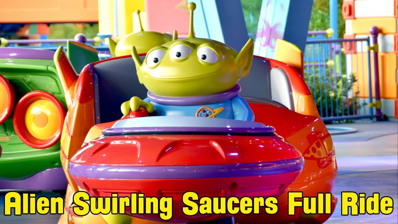 Alien Swirling Saucers FULL POV Ride Experience at Toy Story Land, Walt Disney World