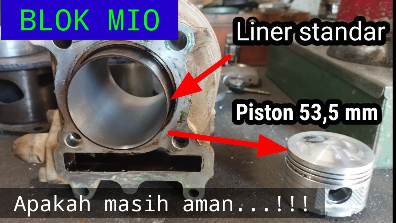 Bore up mio pakai liner standar,maksimal piston diameter berapa...???