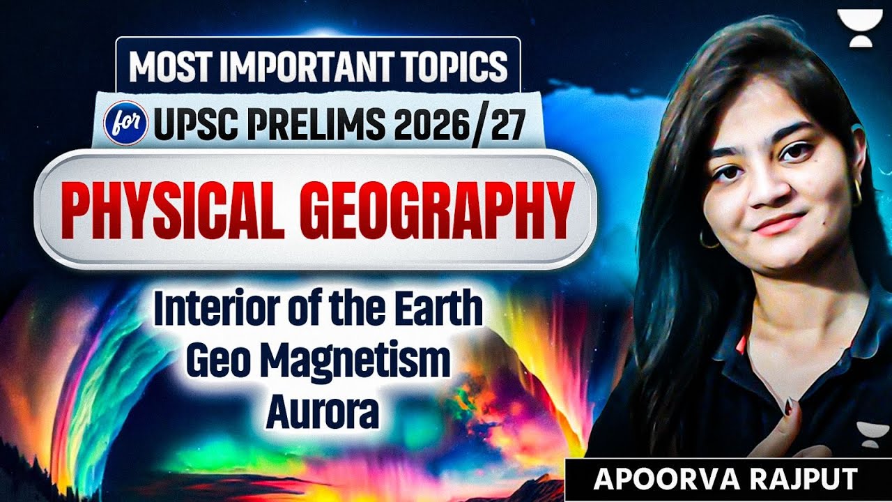 Interior of the Earth, Geo Magnetism and Aurora | Physical Geography in for UPSC Prelims 2026/27