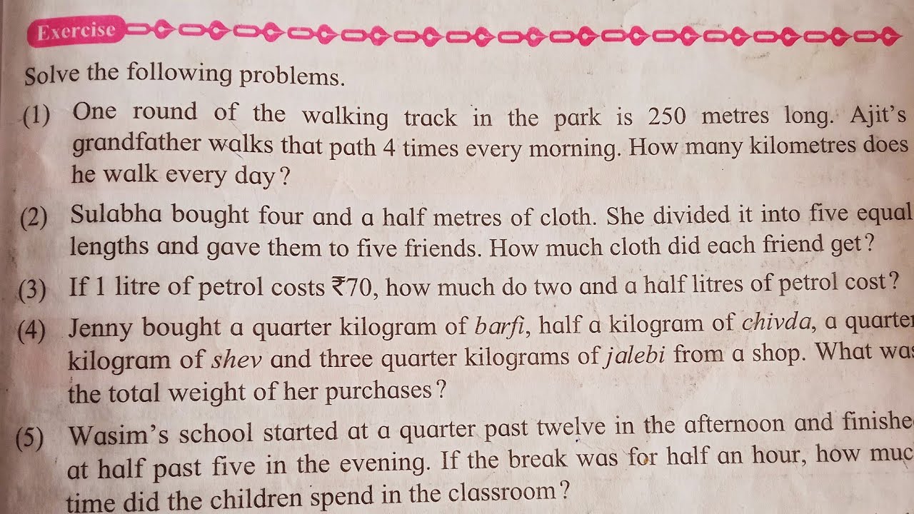 Measurement - Word problems,page no.69,Math,Std.4