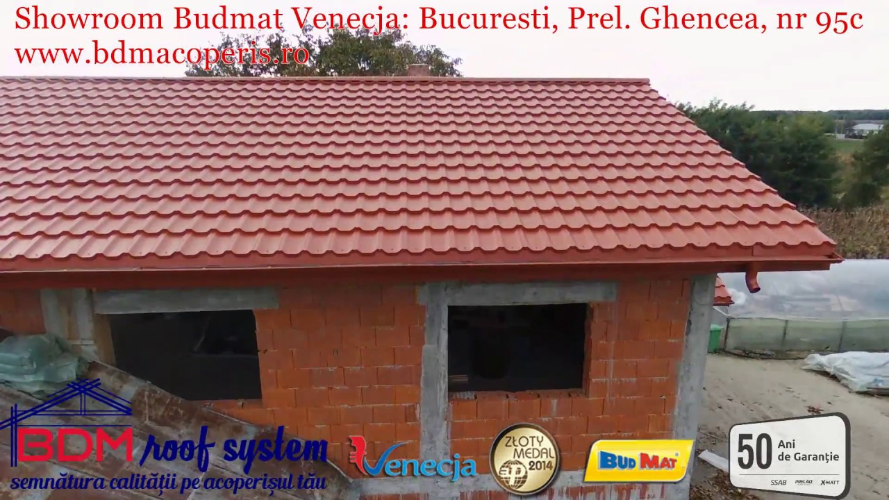 Tigla Metalica BudMat Venecja   Caramiziu   X-Matt by BDM Roof System