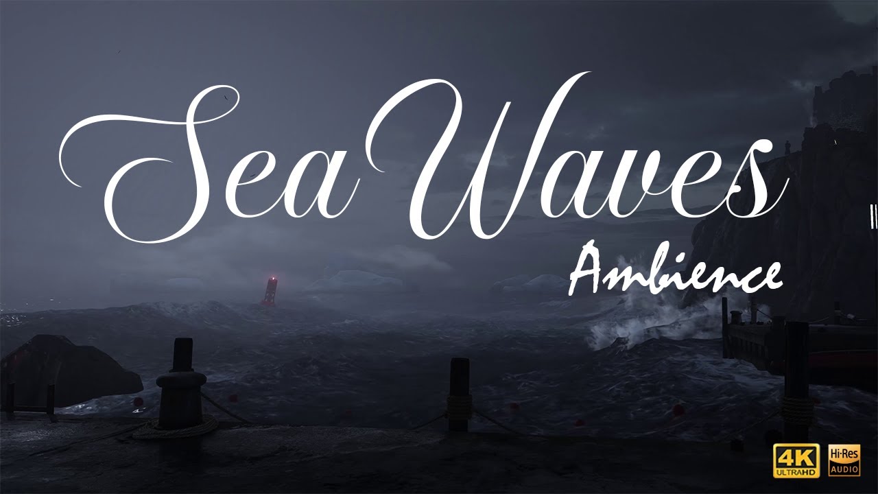 Stormy Lighthouse Coast Ambience 4K | Dark Ocean Waves + Heavy Wind | Sleep • Relax • Deep Focus