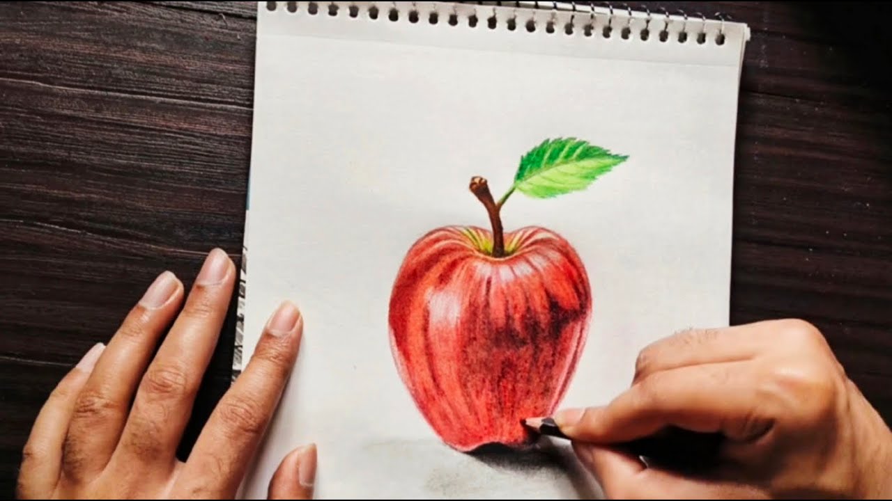 How to Draw An Realistic Apple using Color Pencils | Step-by-Step Tutorial for beginners | easy art