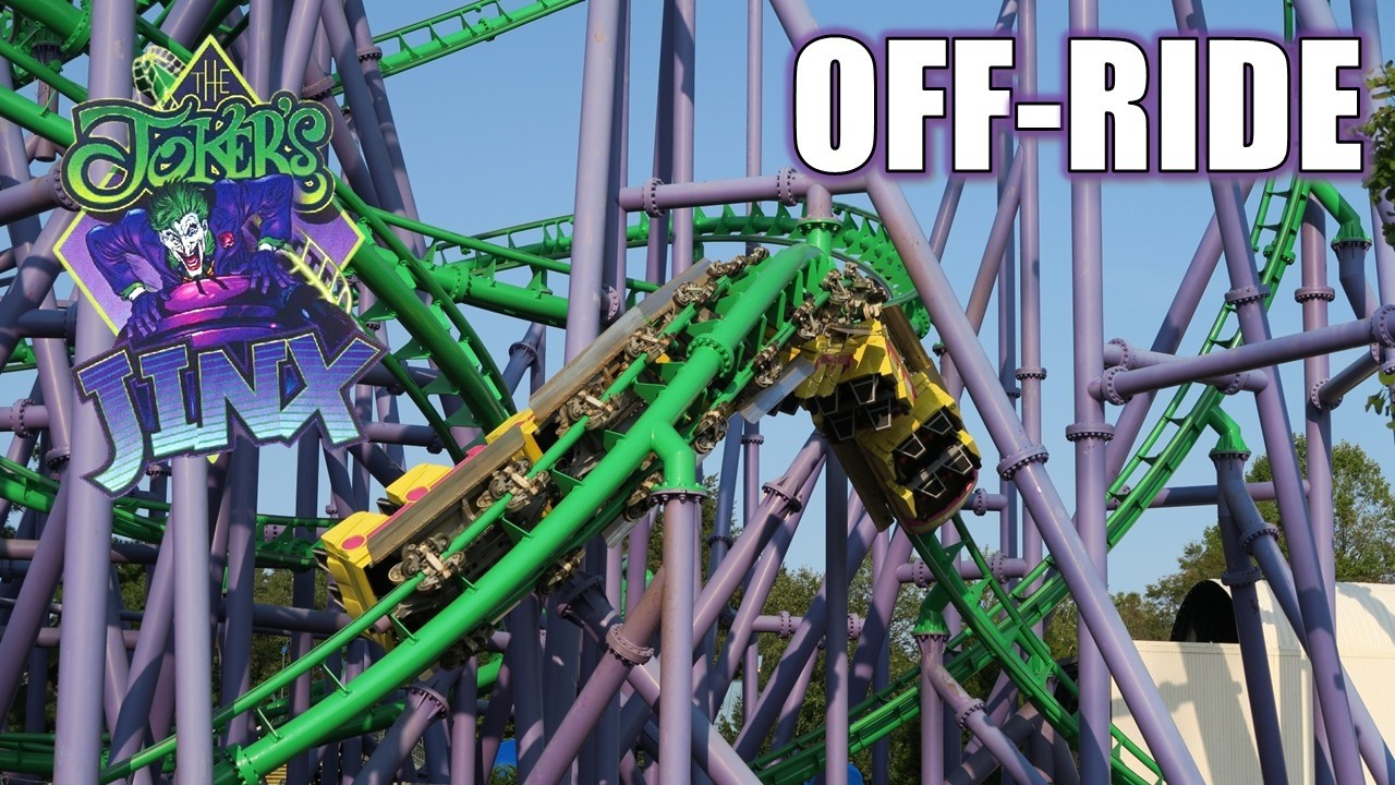Joker's Jinx Off-Ride Footage (60FPS), Six Flags America Premier Launch Coaster | Non-Copyright