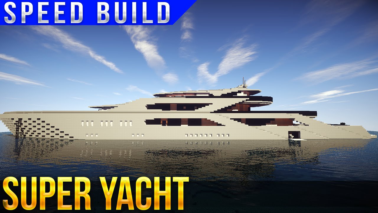SUPER YACHT SPEED BUILD MINECRAFT