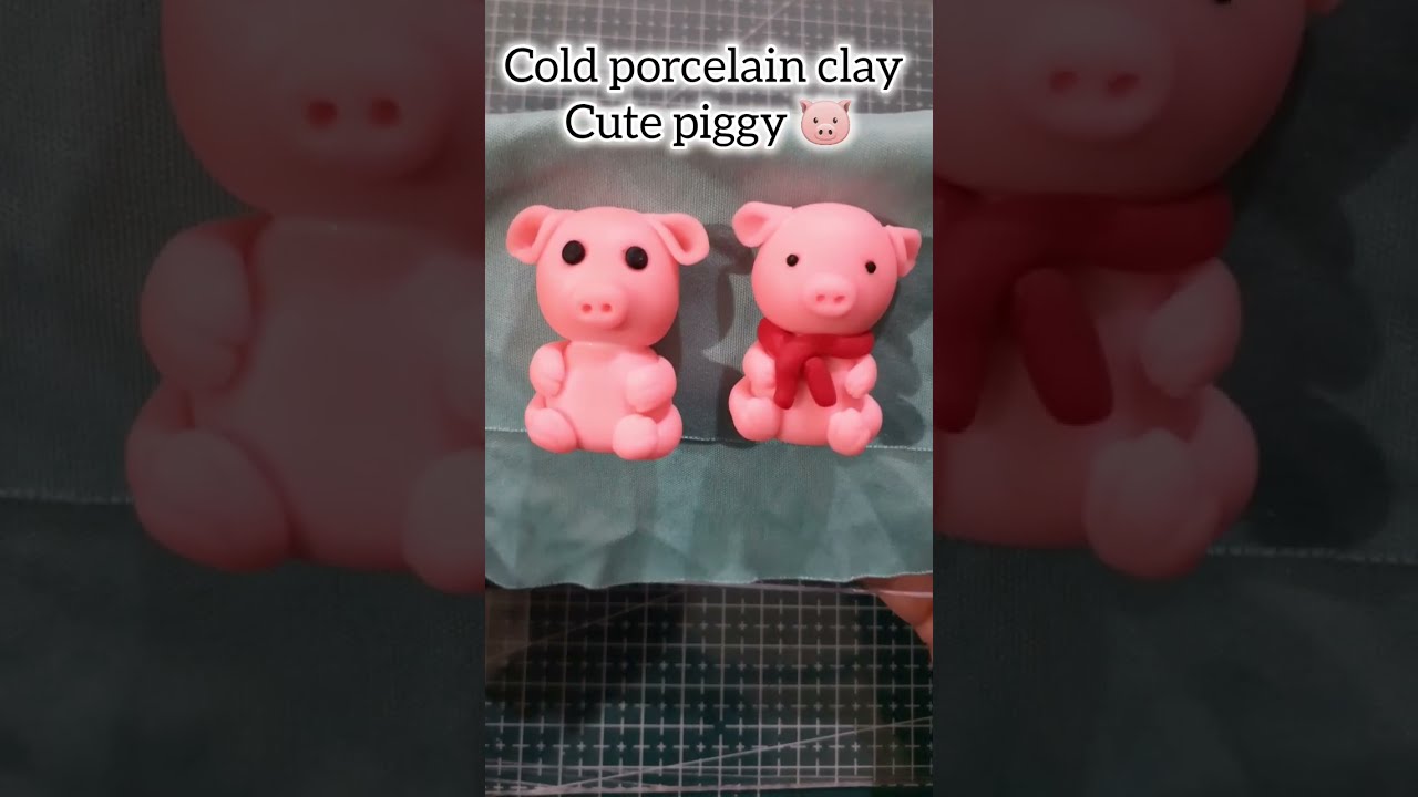 Cold porcelain clay piggy making... #trending #trendingshorts #viralshorts #diy #clay #art #amazing 