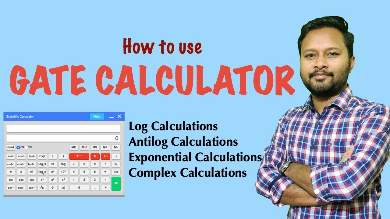 Using GATE Calculator | Log / Antilog / Exponential Calculations