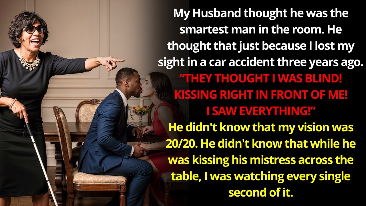 My husband brought his mistress home because he thought I was blind, He didn't know I had surgery...
