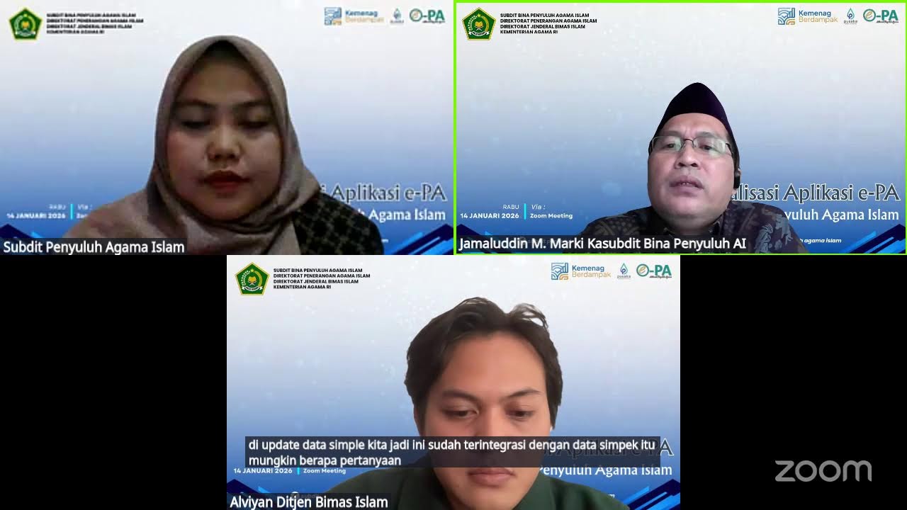 Sosialisasi Aplikasi e-PA Penyuluh Agama Islam