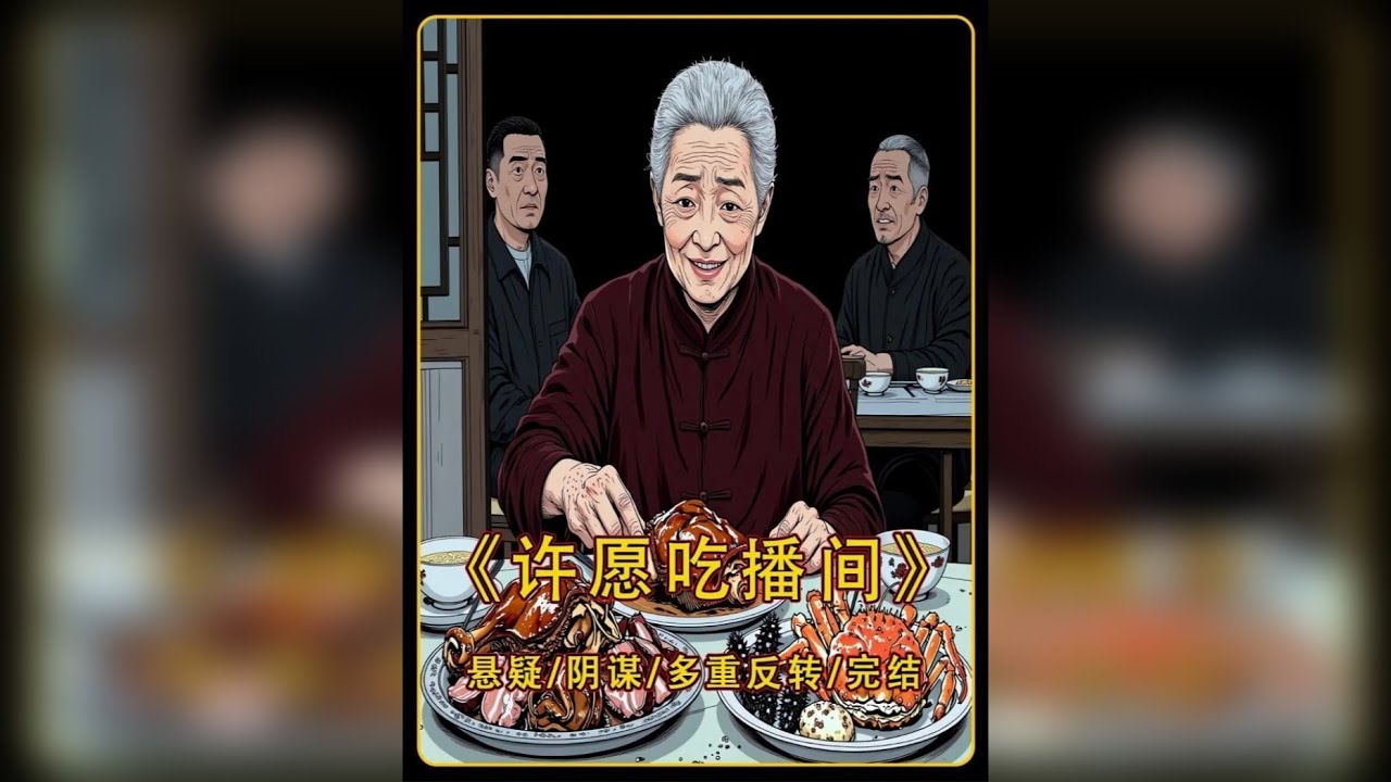 奶奶的吃播间自带许愿功能，她吃的越多，愿望越容易实现~