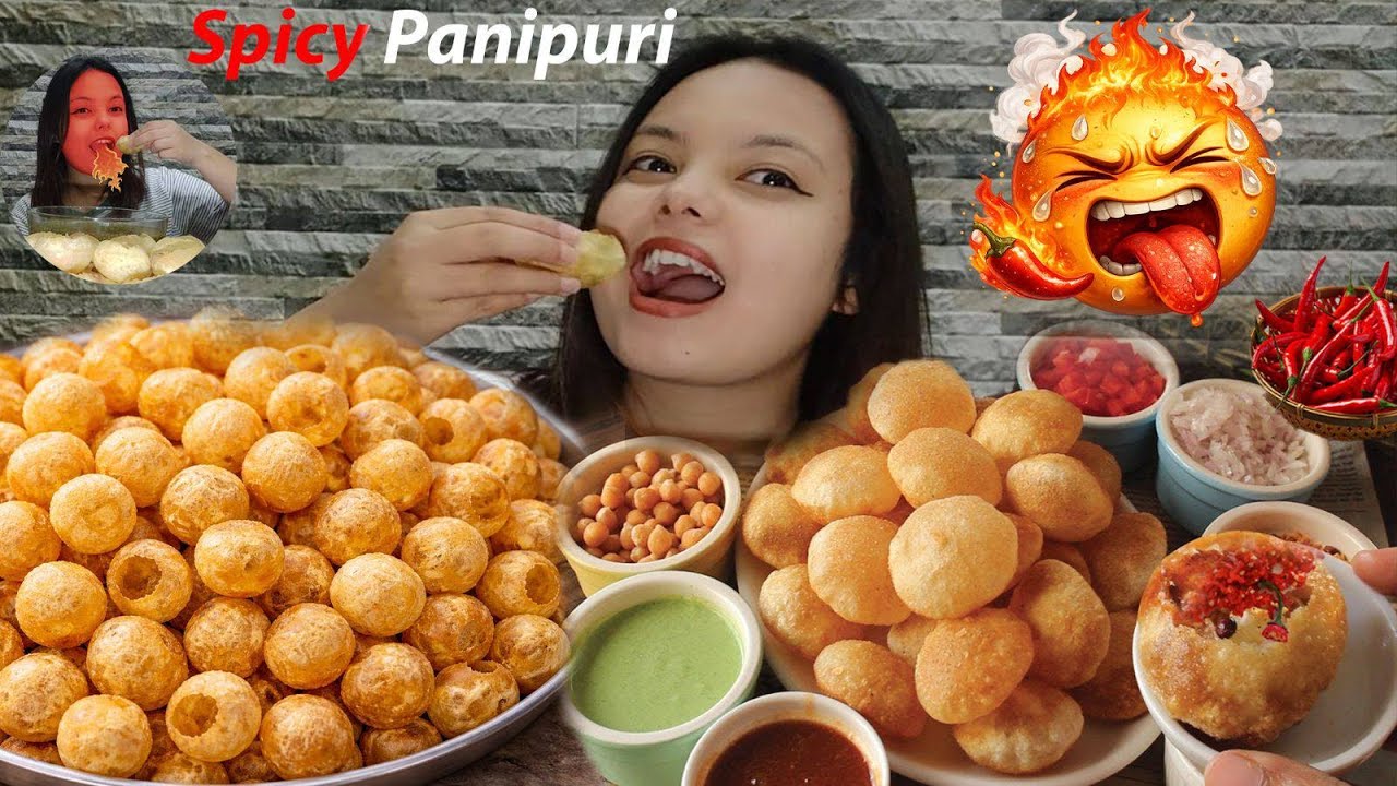 Spicy Pani Puri Mukbang 🌶️ | Crunchy, Juicy & So Satisfying! 🤤