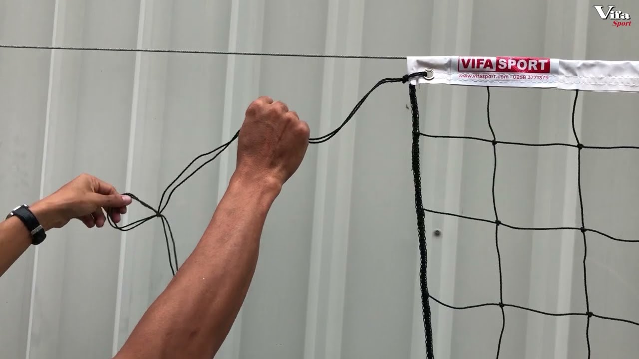 Hướng dẫn lắp lưới cho trụ bóng chuyền mã số 401441 đúng kỹ thuật, mỹ thuật