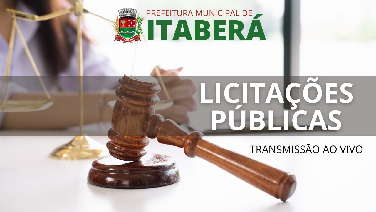 Prefeitura Municipal  De Itaberá SP . Transmissão ao vivo de Licitações .