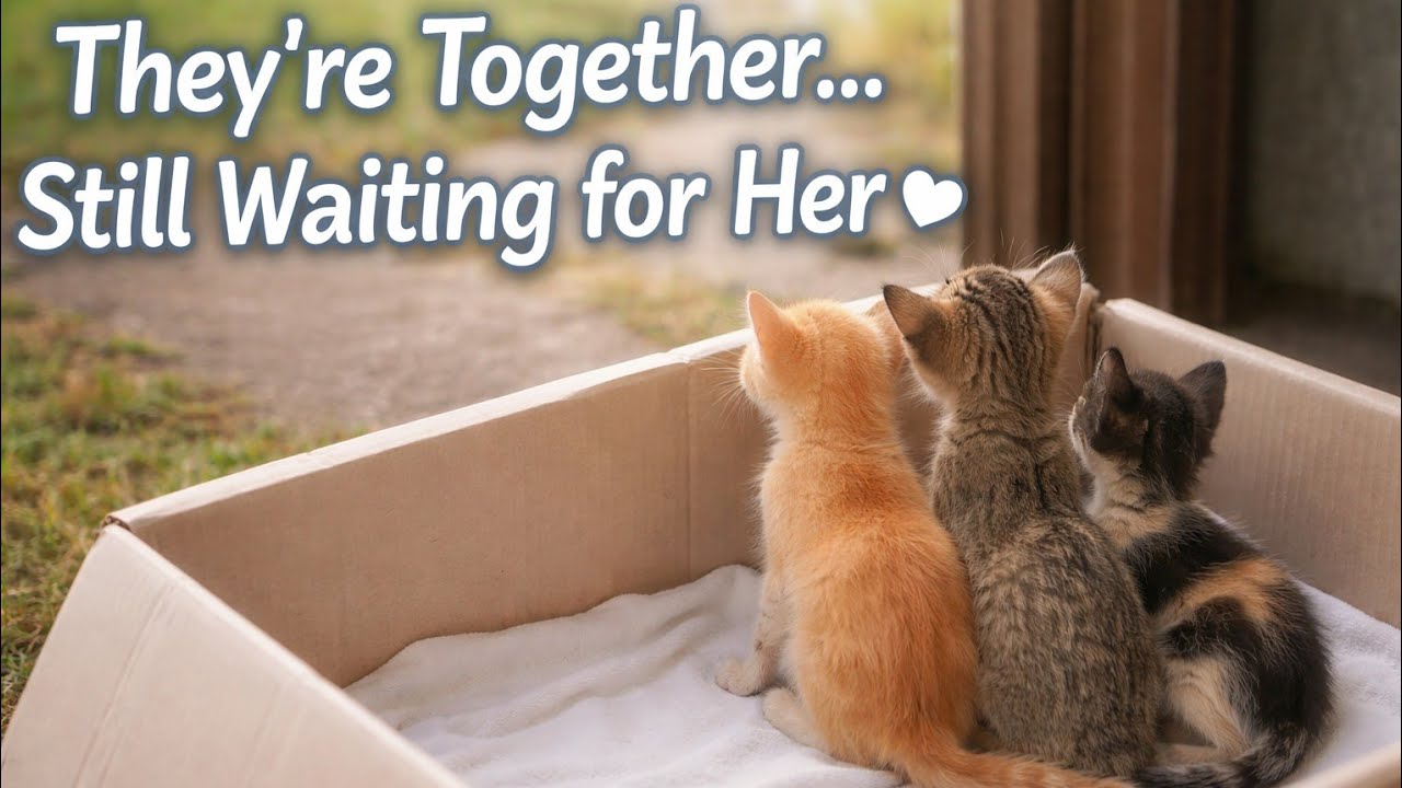 Rescue Kitten are together waiting for mama cat
