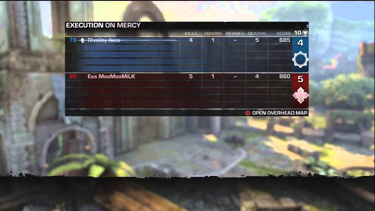 Ess MooMooMiLK vs Ibiza Gears of War 3 1v1 Mercy