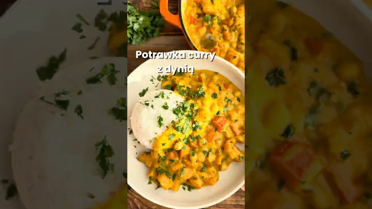 Rozgrzewająca potrawka curry z dynią, batatem i ciecierzycą 😃 